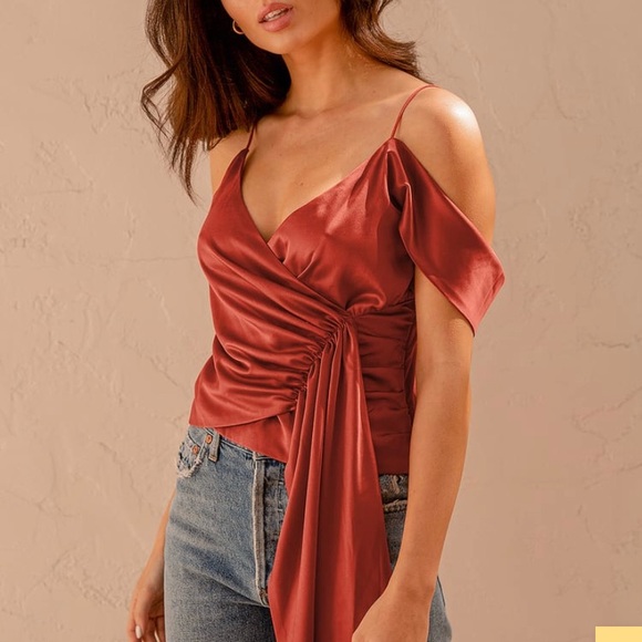 Rust orange top - Picture 2 of 2